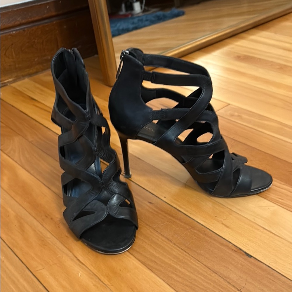 Strappy Black Stilettos